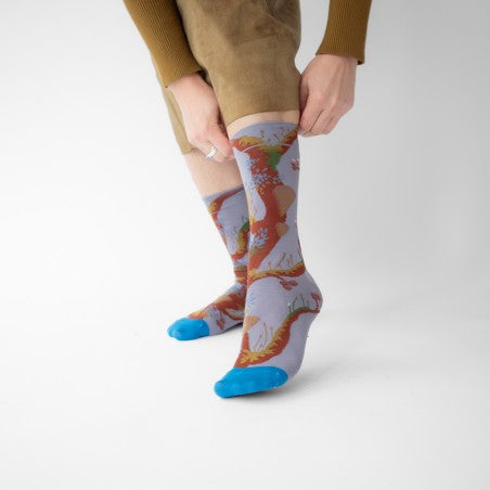 Bonne Maison - Grey-Mauve Tree Sock