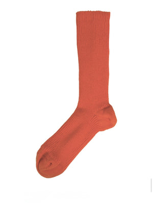 【andè 】Loose rib socks Orange