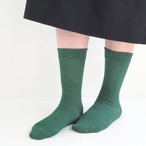 【andè 】Charcoal muji socks Green