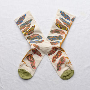 Bonne Maison Socks- Chaussette Feuilles Naturel