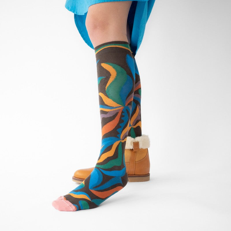 Bonne Maison - Abstract Floral Knee-High socks