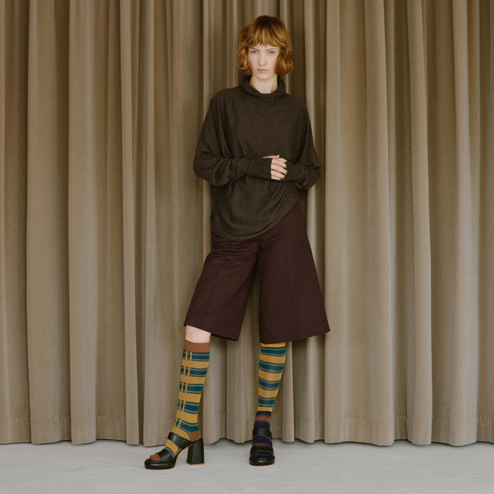 【2nd PALETTE 】- patch_patch knee-high socks