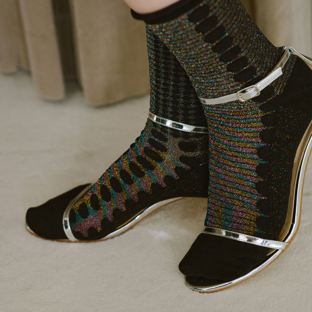 【2nd PALETTE 】- aurora_dot lamé socks