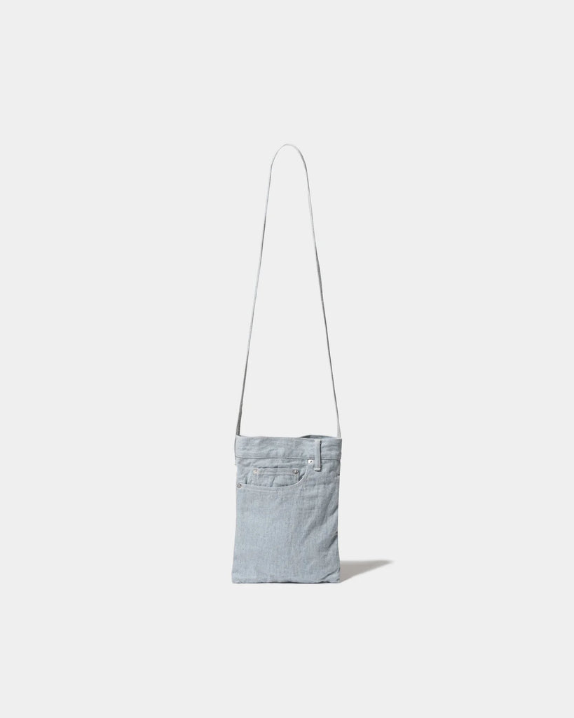 BEAUTIFUL PEOPLE- excerption denim washed sacoche saxe
