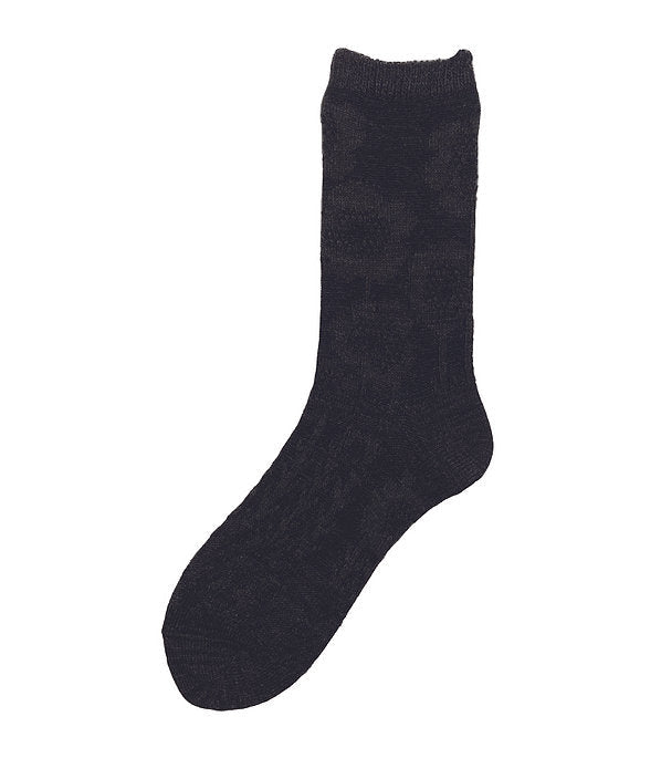 【andè 】HANA Black relief socks