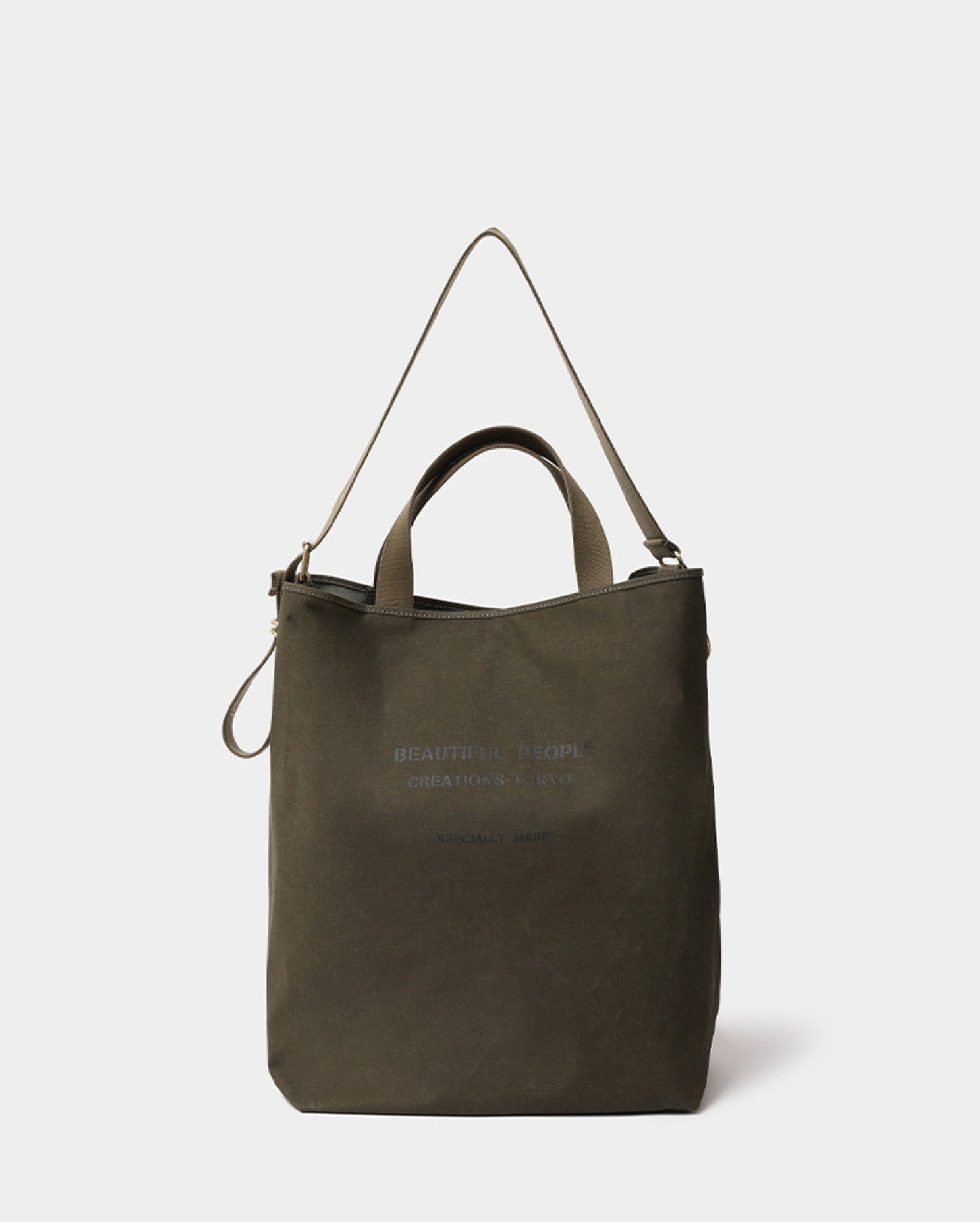 BEAUTIFUL PEOPLE- Army tent cloth tote bag L (3 colours)