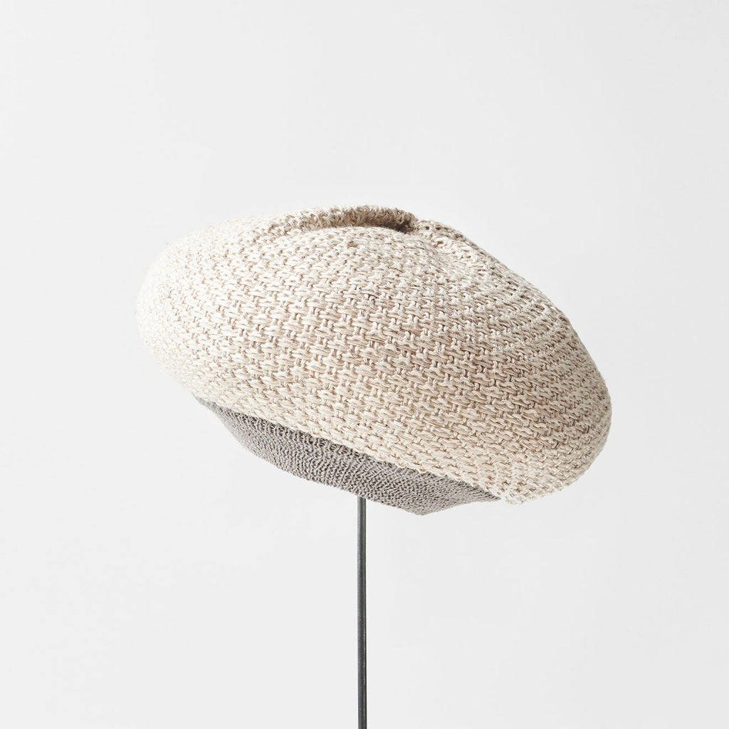 Mature Ha. beret knitted linen big