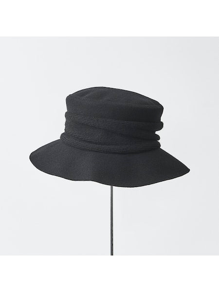 Melton drape hat middle