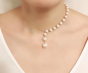<The Pearl> Half-Half choker/ necklace - MMW Concept