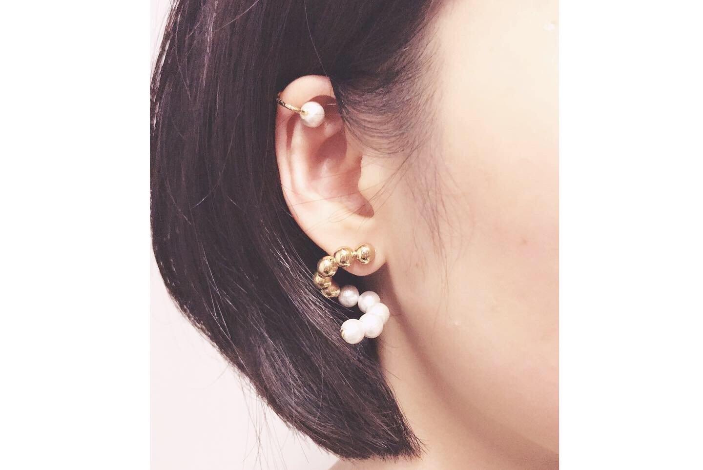 <The Pearl> SOLO S curve earring - MMW Concept