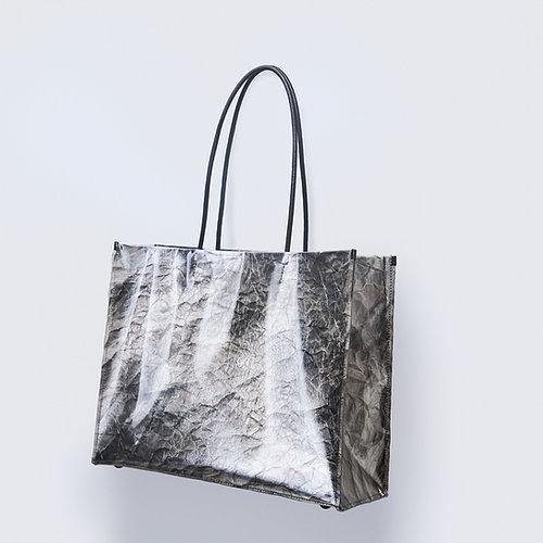 【伝統工芸士】手作銀箔 shopper bag - MMW Concept