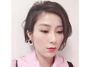 <The Pearl> Doughnut collection Pon Pon earrings - MMW Concept
