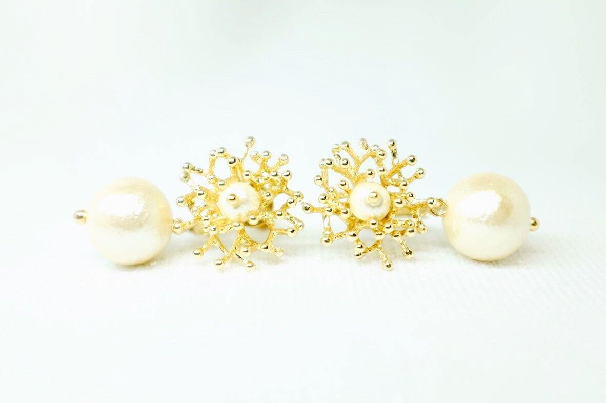 <The Pearl> Coral earrings - MMW Concept