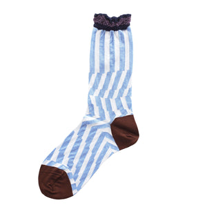 COQ Textile Crumpled stripe socks -2 colours - MMW Concept