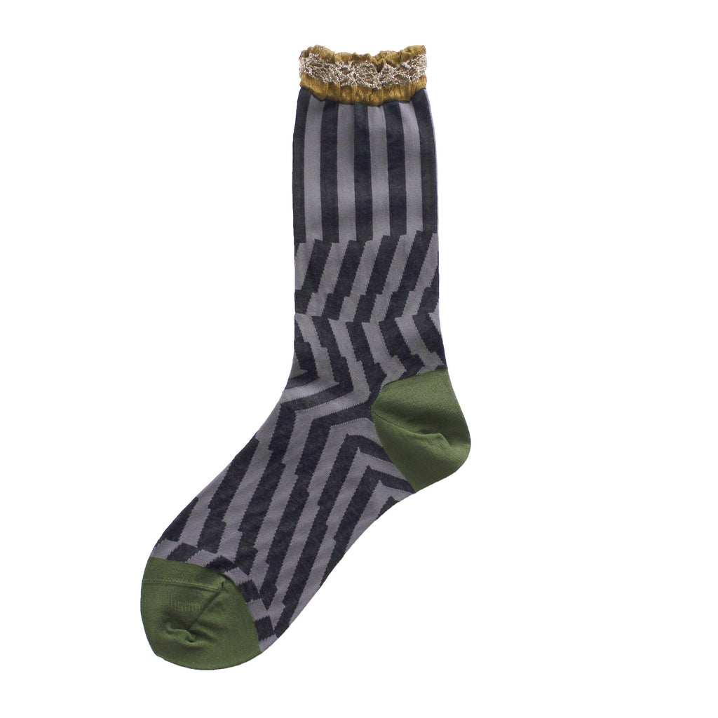 COQ Textile Crumpled stripe socks -2 colours - MMW Concept