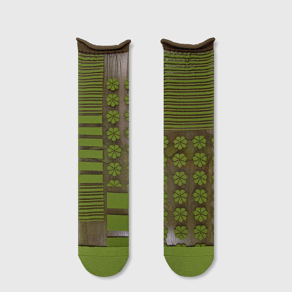 【2nd PALETTE 】socks - Olive posh