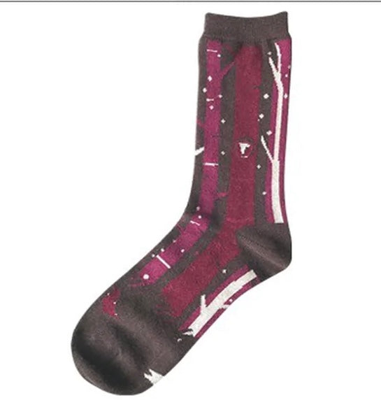 【andè 】Kigi brown middle gauge socks