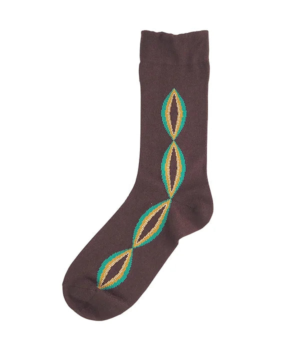 【andè 】RINNE Brown middle gauge socks