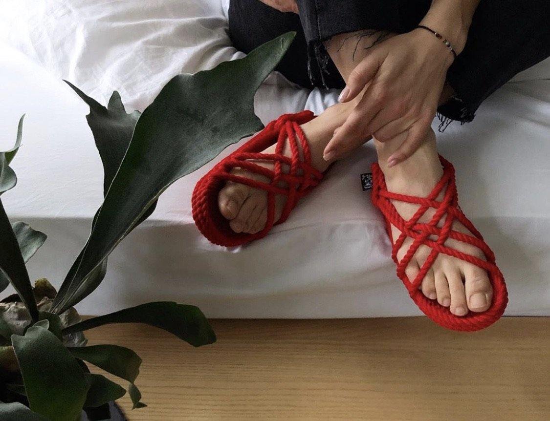 JC Sandal with Vibram sole- Red - MMW Concept