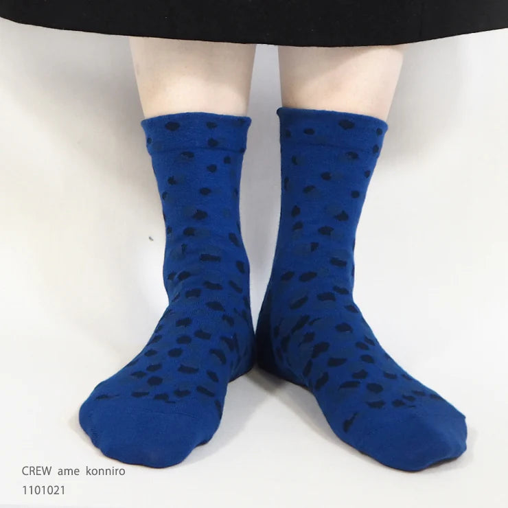 【andè 】AME KONNIRO Blue high gauge short socks