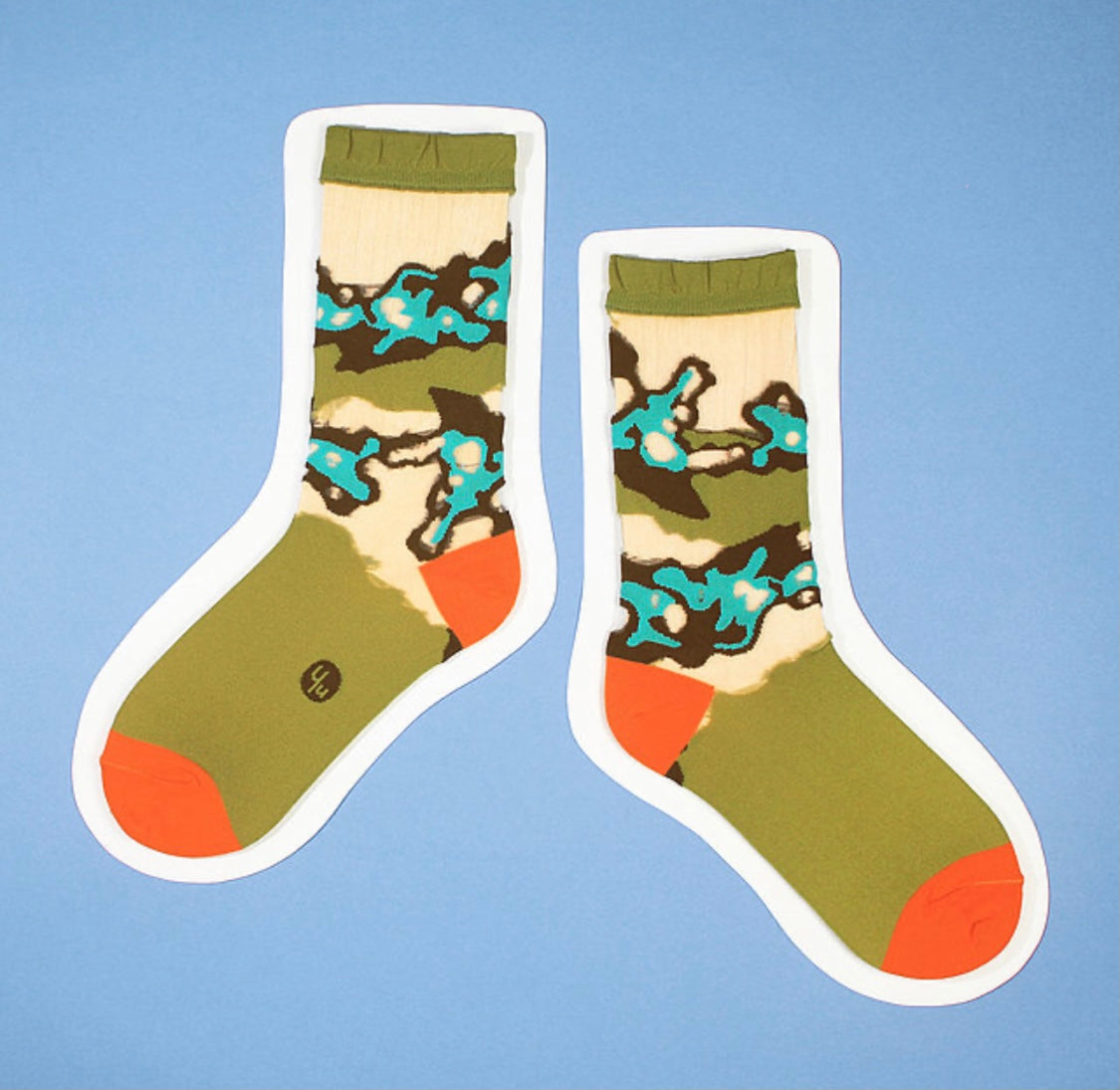 Mudpots Transparent Sheer Socks / Olive