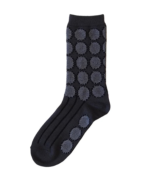 【andè 】ISHIDATAMI Charcoal grey middle gauge socks