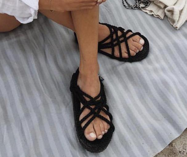 JC Sandal with Vibram sole- Black - MMW Concept