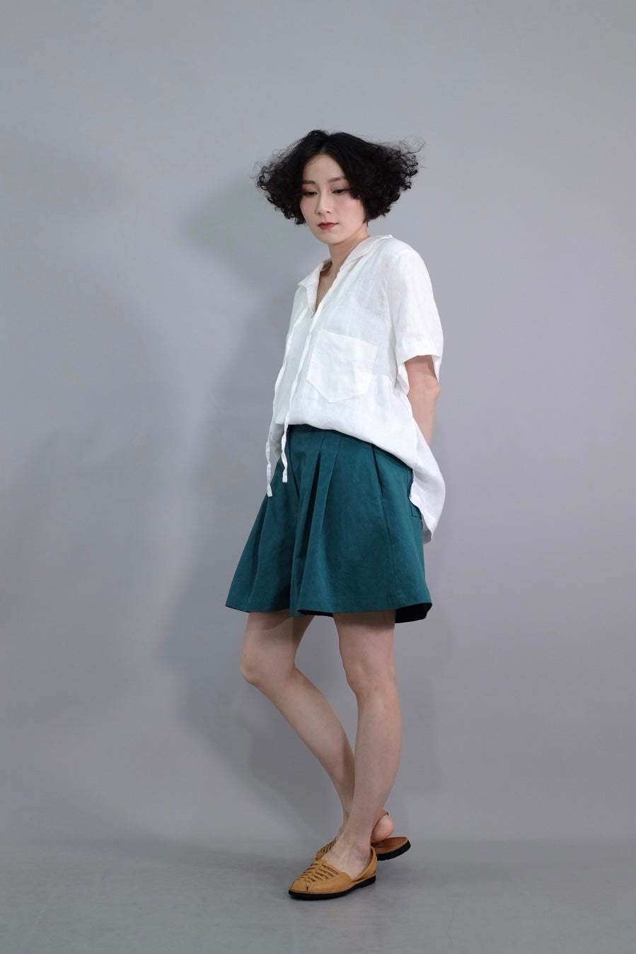 A-line flare pleated shorts - 3 colours